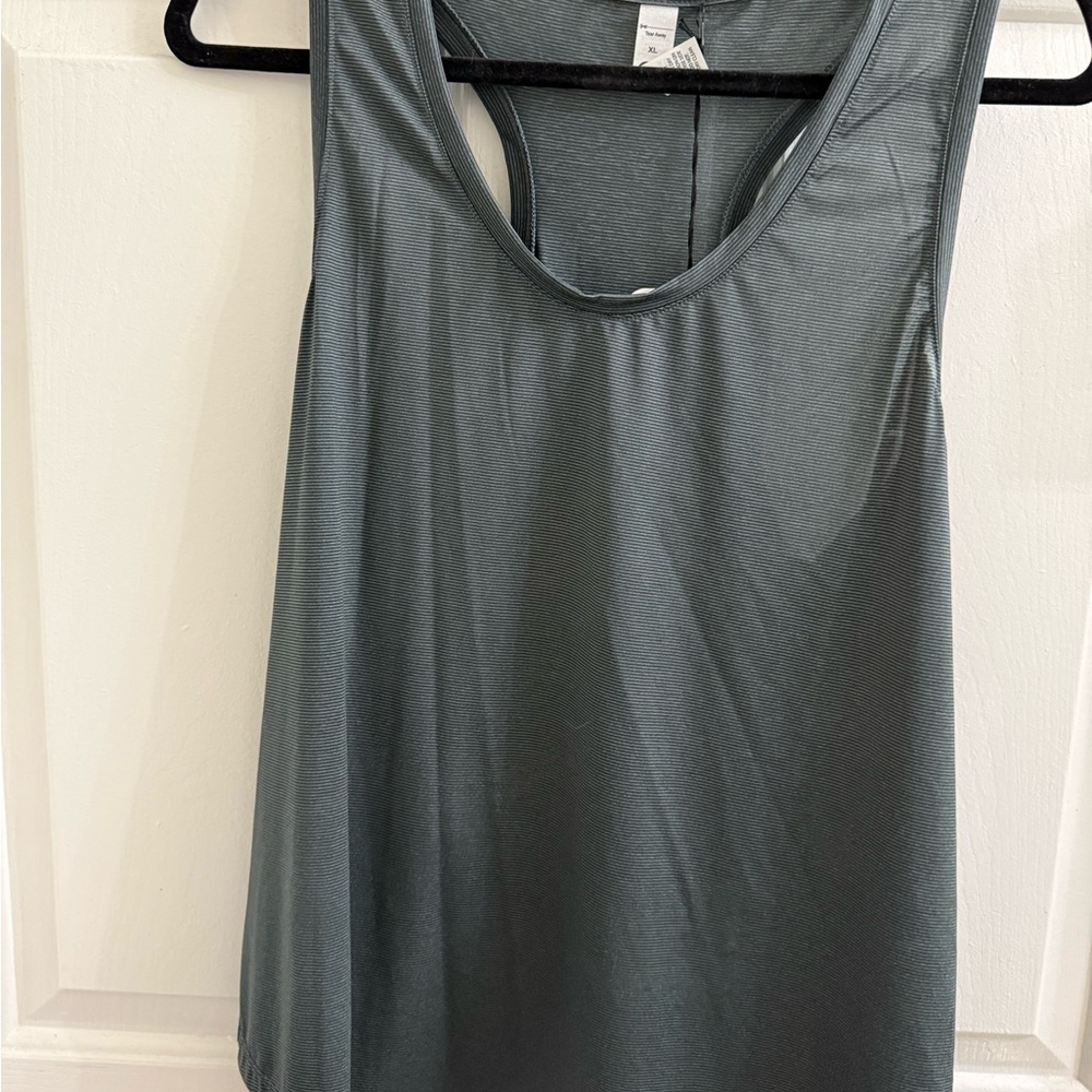 ZYIA Charcoal Striped Tank Top
